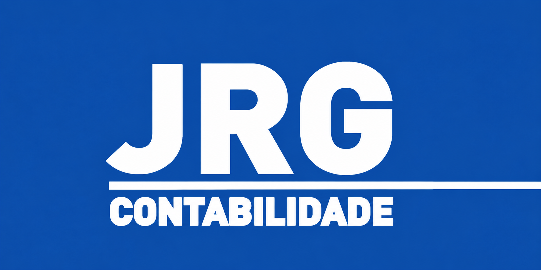 JRG Contabilidade — logótipo em branco sobre azul